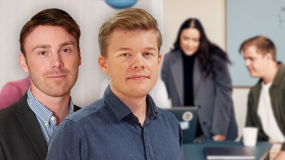 Björn Rydell och Erik Byström analys på Avensia. Foto: Placera/Avensia
