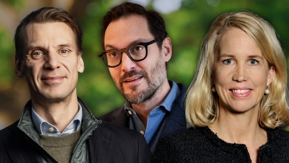 Investors VD Christian Cederholm, Kinneviks VD Georgi Ganev och Industrivärdens VD Helena Stjernholm.