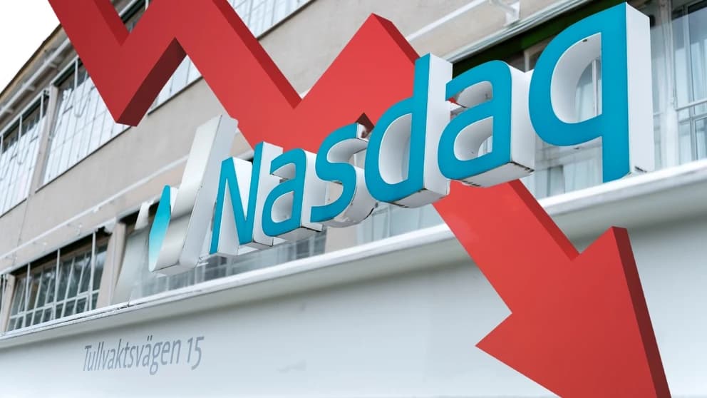 Stockholmsbörsen pekar ner