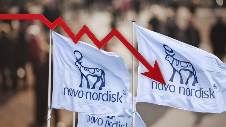 Novo Nordisk föll tungt på börsen, efter en vinstvarning på tisdagen