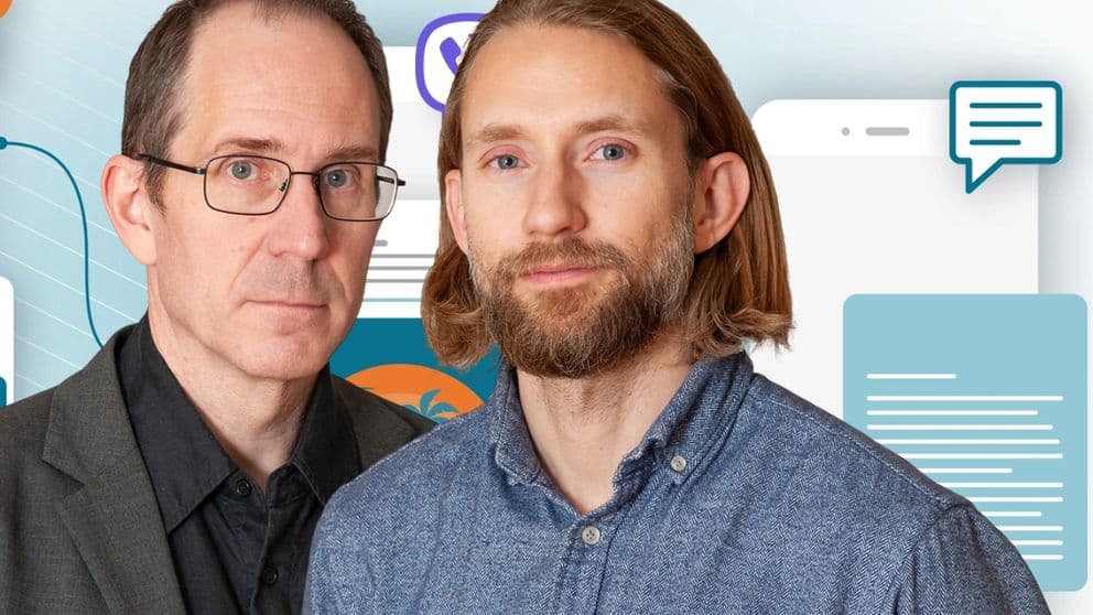 Daniel Svensson och Viktor Rodenbergs analys av Link Mobility. Foto: Placera/Link Mobility