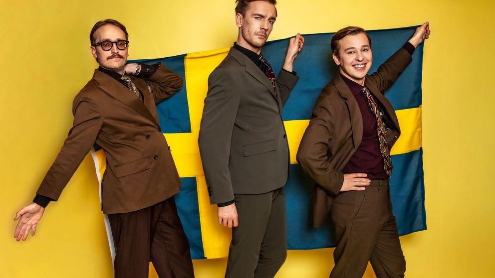 KAJ tävlar för Sverige med bidraget "Bara bada bastu". Foto: Janne Danielsson/SVT